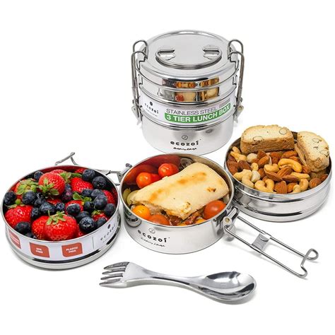 stacking lunch box stainless steel|stackable stainless steel lunch containers.